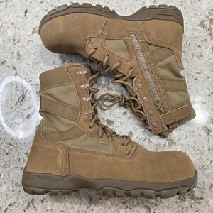 Belleville Tactical Research TR596ZCT Tan Suede Leather Side‎ Zip Military Boots